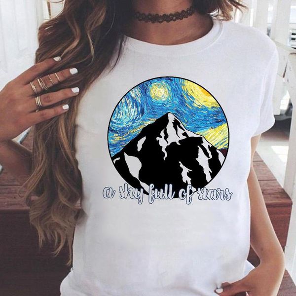 women's t-shirt women lovely mountain space cartoon short sleeve trend 90s summer casual fashion print sweet clothes tees tshirt, White
women's t-shirt women lovely mountain space cartoon short sleeve trend 90s summer casual fashion print sweet clothes tees tshirt, White
