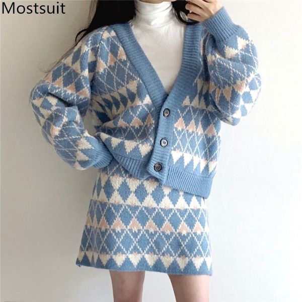 vintage plaid knitted two piece skirt set women v-neck cardigan + a-line mini outfits korean elegant fashion female 210518, White
vintage plaid knitted two piece skirt set women v-neck cardigan + a-line mini outfits korean elegant fashion female 210518, White