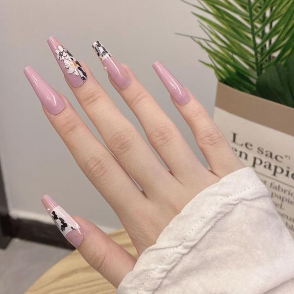 false nails 24pcs/box fake coffin with glue flower printed pink long paragraph fashion manicure save time nail press on for girl, Red;gold
false nails 24pcs/box fake coffin with glue flower printed pink long paragraph fashion manicure save time nail press on for girl, Red;gold