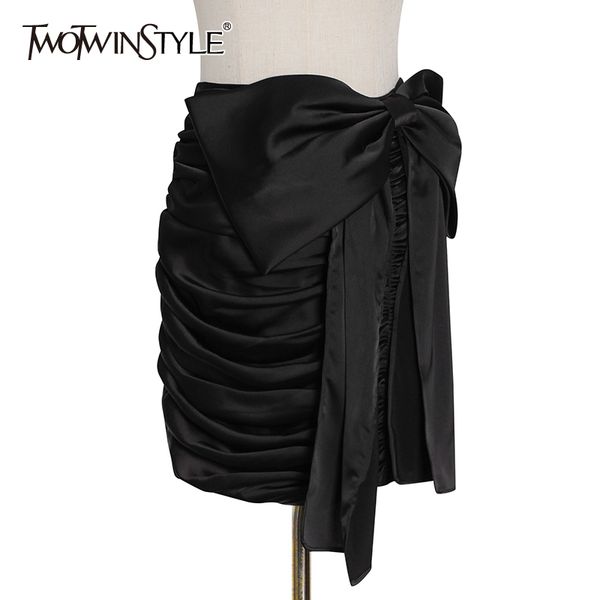 twotwinstyle black patchwork bowknot skirt for women high waist ruched a line mini skirts female fashion clothing 210517
twotwinstyle black patchwork bowknot skirt for women high waist ruched a line mini skirts female fashion clothing 210517