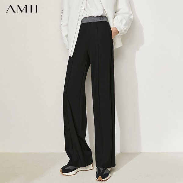 amii minimalism women pants office lady elastic high waist contrast embroidery casual wide leg pants straight trousers 12160089 211006, Black;white
amii minimalism women pants office lady elastic high waist contrast embroidery casual wide leg pants straight trousers 12160089 211006, Black;white
