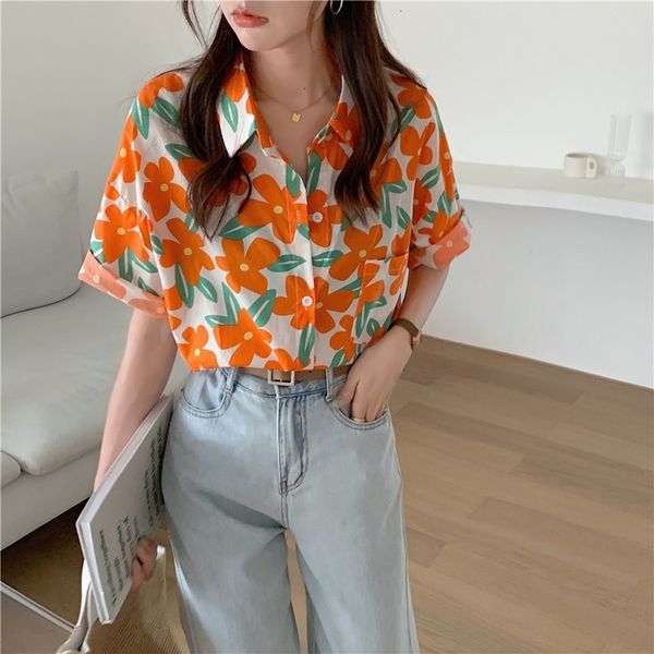 women's blouses & shirts summer design sense loose vintage flower print ladies short-sleeved shirt chic fashion all-match casual g, White
women's blouses & shirts summer design sense loose vintage flower print ladies short-sleeved shirt chic fashion all-match casual g, White