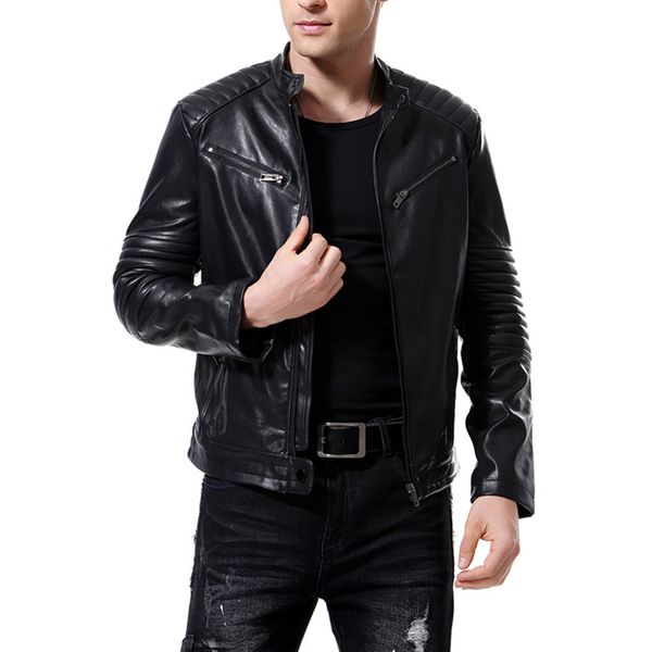 black spring and autumn new korean youth motorcycle leather jacket, high-quality stand-up collar, comfortable, windproof and fashion
black spring and autumn new korean youth motorcycle leather jacket, high-quality stand-up collar, comfortable, windproof and fashion
