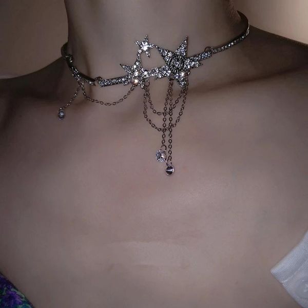 chokers aomu trendy sweet silver color metal star necklace irregular geometric reflective simple thin clavicle chain collar for women, Golden;silver
chokers aomu trendy sweet silver color metal star necklace irregular geometric reflective simple thin clavicle chain collar for women, Golden;silver
