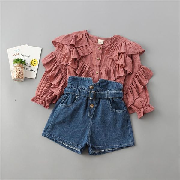 spring model suit girls solid color shirt jeans childrens clothing kids clothes, White
spring model suit girls solid color shirt jeans childrens clothing kids clothes, White