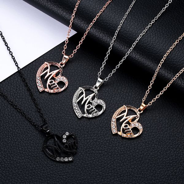 new creative necklace women's versatile mom love diamond necklace women's pendant, Silver
new creative necklace women's versatile mom love diamond necklace women's pendant, Silver