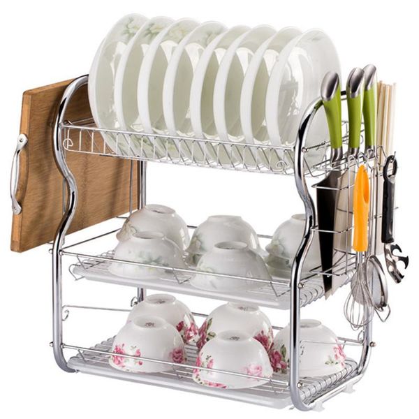 hooks & rails 3 layer chrome alloy kitchen over sink dish drying rack insert storage organizer drainer cutlery holder drip
hooks & rails 3 layer chrome alloy kitchen over sink dish drying rack insert storage organizer drainer cutlery holder drip