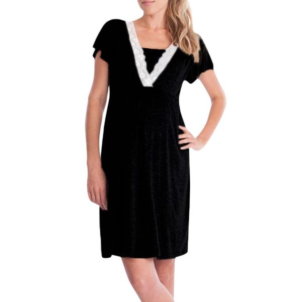 maternity dresses 2021 summer pajama women's nursing nightgown pregnancy dress lace splice plus size pajamas, White
maternity dresses 2021 summer pajama women's nursing nightgown pregnancy dress lace splice plus size pajamas, White