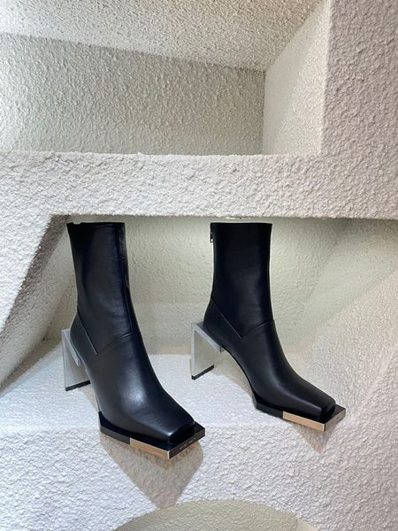 designer metal square roots thin zipper all-match functional short boots high-heeled fashi martin boot women's trend leisure high heels, Black
designer metal square roots thin zipper all-match functional short boots high-heeled fashi martin boot women's trend leisure high heels, Black