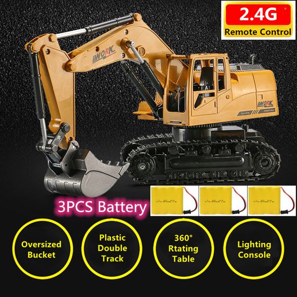 high simulation music sound excavator alloy engineering vehicle 2.4g remote control rc truck can 360degree rotation kid boy gift
high simulation music sound excavator alloy engineering vehicle 2.4g remote control rc truck can 360degree rotation kid boy gift