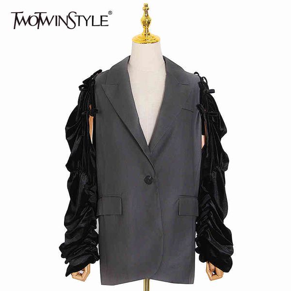 patchwork bowknot blazer for women notched long sleeve back split casual blazers female autumn clothes 210524, White;black
patchwork bowknot blazer for women notched long sleeve back split casual blazers female autumn clothes 210524, White;black
