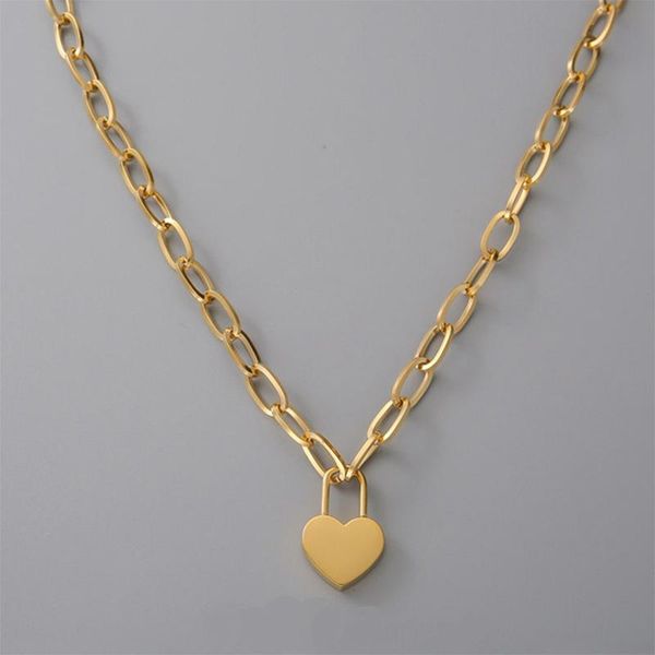 pendant necklaces yaologe 316l stainless steel gold color heart trendy thick chain choker pendants for women 2021 fashion jewelry collar, Silver
pendant necklaces yaologe 316l stainless steel gold color heart trendy thick chain choker pendants for women 2021 fashion jewelry collar, Silver