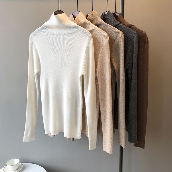 simple bottoming shirt women slim slimming base inner sweater tturtleneck solid color warm soft all match fashion 210520, White;black
simple bottoming shirt women slim slimming base inner sweater tturtleneck solid color warm soft all match fashion 210520, White;black