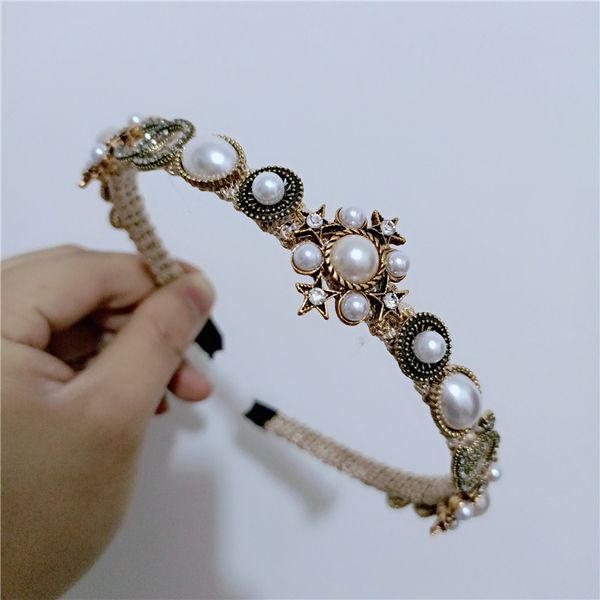 baroque court windnet red style hair hoop heavy industry headband sweet pressed pin female headdress fashion sale, Silver
baroque court windnet red style hair hoop heavy industry headband sweet pressed pin female headdress fashion sale, Silver
