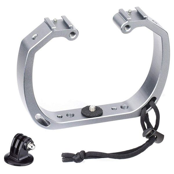 underwater diving rig with cold shoe mounts & wrist strap for goprohero3, hero4, hero5, hero6, hero7 and other waterproof action stabilizers
underwater diving rig with cold shoe mounts & wrist strap for goprohero3, hero4, hero5, hero6, hero7 and other waterproof action stabilizers