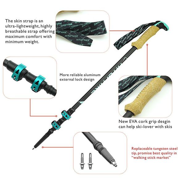 trekking poles 210g/pc carbon fiber external quick lock nordic walking stick hiking telescope shooting crutch
trekking poles 210g/pc carbon fiber external quick lock nordic walking stick hiking telescope shooting crutch