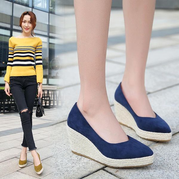 dress shoes fashion women high heels ladies wedges party retro straw pumps wedge heel 8cm yx3544, Black
dress shoes fashion women high heels ladies wedges party retro straw pumps wedge heel 8cm yx3544, Black