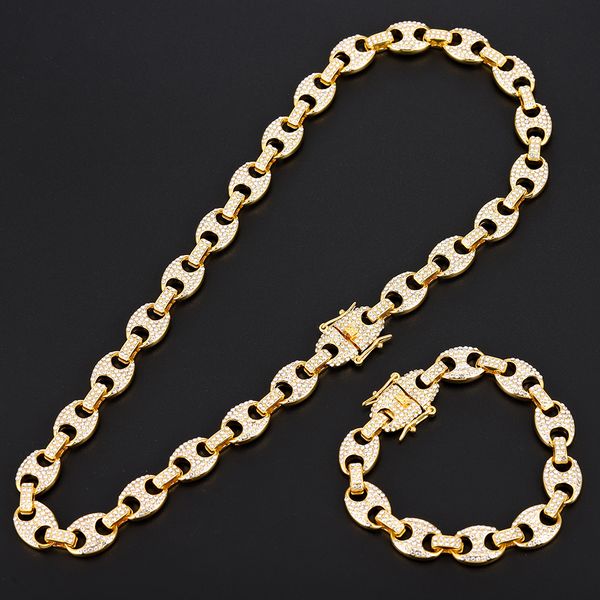 2PCSHIP HOP Iced Out CZ Cuban Link Chain Men Pig Nose Alloy Rhinestone Necklace Charm Link Chain Bling Necklaces for Men Jewelry
2PCSHIP HOP Iced Out CZ Cuban Link Chain Men Pig Nose Alloy Rhinestone Necklace Charm Link Chain Bling Necklaces for Men Jewelry
