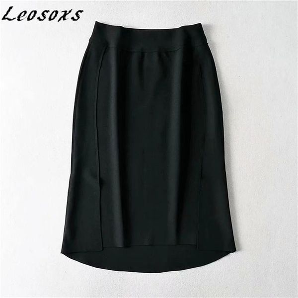 leosoxs black stretch cotton slim mid-length package hip skirt with cut edge slit design high waist women skirts 2021 autumn
leosoxs black stretch cotton slim mid-length package hip skirt with cut edge slit design high waist women skirts 2021 autumn