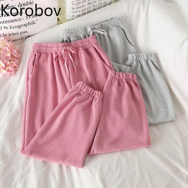 korobov 2021 autumn winter korean mohair wide leg pants preppy style loose casual women trousers high waist solid harem women's & capri, Black;white
korobov 2021 autumn winter korean mohair wide leg pants preppy style loose casual women trousers high waist solid harem women's & capri, Black;white