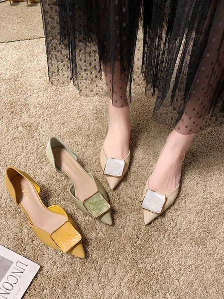 the point with fine fashionable joker shallow mouth hollow women's shoes sandals, Black
the point with fine fashionable joker shallow mouth hollow women's shoes sandals, Black