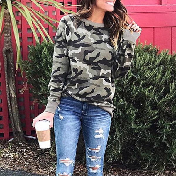 women's hoodies & sweatshirts women wild ladies autumn round neck collar loose camouflage printed long-sleeve casual, Black
women's hoodies & sweatshirts women wild ladies autumn round neck collar loose camouflage printed long-sleeve casual, Black