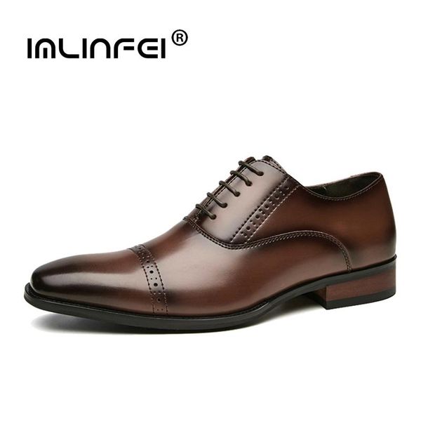 dress shoes imlinfei men's oxford leather business formal handmade lace-ups wedding, Black
dress shoes imlinfei men's oxford leather business formal handmade lace-ups wedding, Black