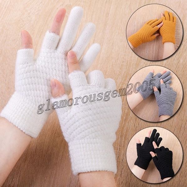 winter men' gloves female warmth office thick knitted wool two-finger exposed writing games playing phone fingerless gloves, Blue;gray
winter men' gloves female warmth office thick knitted wool two-finger exposed writing games playing phone fingerless gloves, Blue;gray