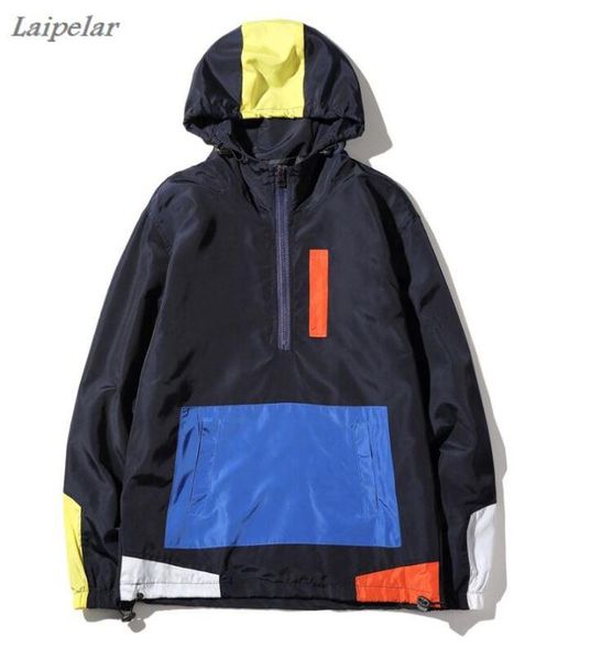 men's jackets laipelar hoody patchwork anorak jacket windbreaker hip hop college student wind breaker jaqueta masculina, Black;brown
men's jackets laipelar hoody patchwork anorak jacket windbreaker hip hop college student wind breaker jaqueta masculina, Black;brown