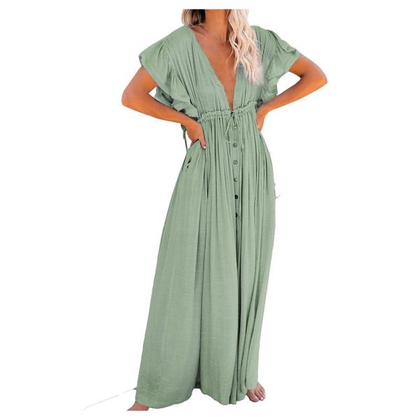 party dresses 2021 women long dress fashion ruffle sleeve casual plain short draw string, White;black
party dresses 2021 women long dress fashion ruffle sleeve casual plain short draw string, White;black