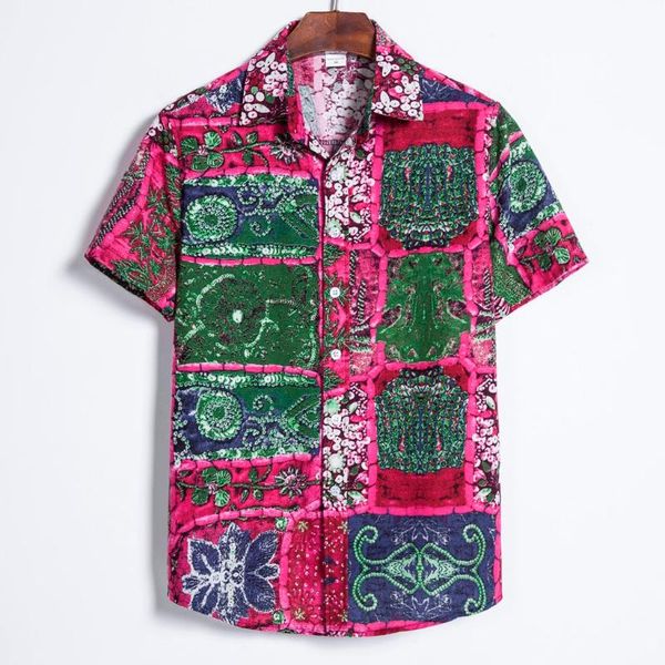 summer male short sleeve shirt casual hawaii mens vintage ethnic shirts camisa masculina men clothing flower print men's, White;black
summer male short sleeve shirt casual hawaii mens vintage ethnic shirts camisa masculina men clothing flower print men's, White;black