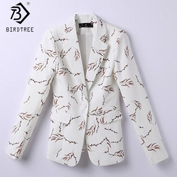 print women blazers autumn notched long sleeve single button pockets slim woman coats elegant outerwear c08505k 210419, White;black
print women blazers autumn notched long sleeve single button pockets slim woman coats elegant outerwear c08505k 210419, White;black
