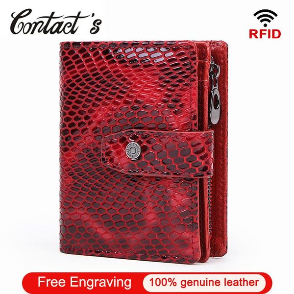 wallets contact's engraving genuine leather wallet women hasp design small coin purse for female rfid fashion card holder, Red;black
wallets contact's engraving genuine leather wallet women hasp design small coin purse for female rfid fashion card holder, Red;black