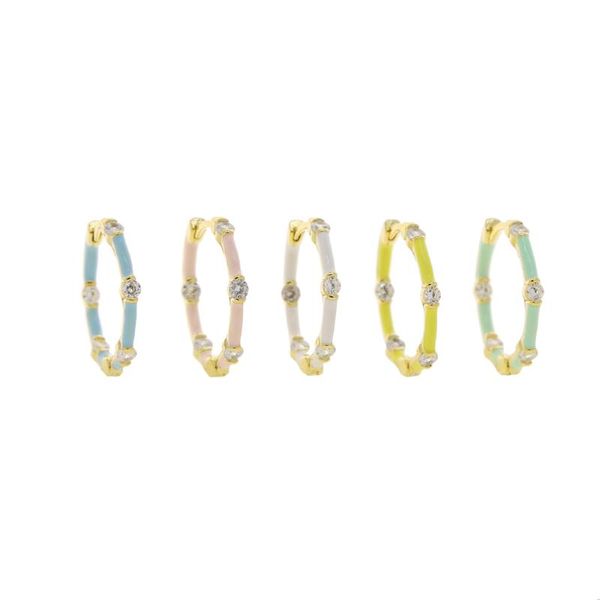hoop & huggie multi piercing pastel colorful women jewelry cz enamel band earring, Golden;silver
hoop & huggie multi piercing pastel colorful women jewelry cz enamel band earring, Golden;silver