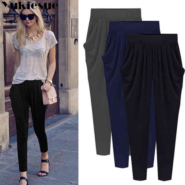 high waist sports trousers for women summer autumn loose elastic streetwear women's harem pants pantalon femme plus size 210519, Black;white
high waist sports trousers for women summer autumn loose elastic streetwear women's harem pants pantalon femme plus size 210519, Black;white
