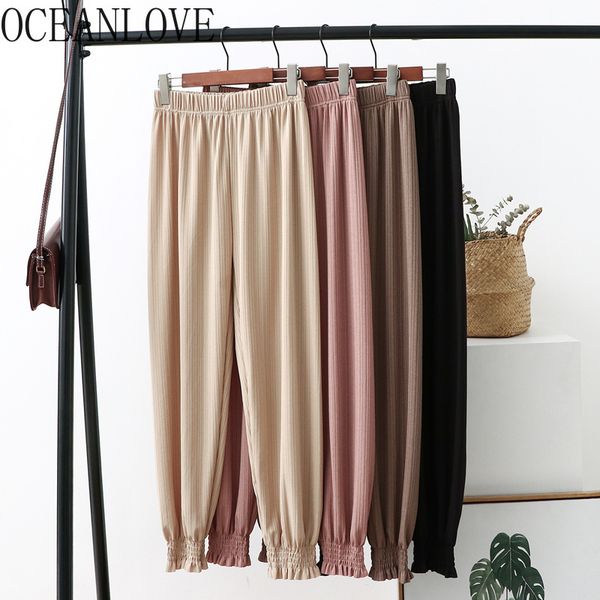 solid summer pants women ice silk elastic high waist ropa thin all match harem mujer pantalone causal 17019 210415, Black;white
solid summer pants women ice silk elastic high waist ropa thin all match harem mujer pantalone causal 17019 210415, Black;white