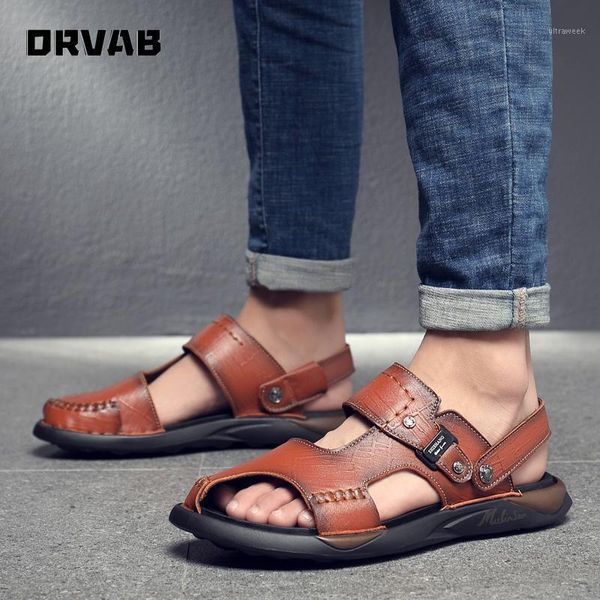 sandals genuine leather men male comfortable shoes flats black brown slip-on mens summer beach1
sandals genuine leather men male comfortable shoes flats black brown slip-on mens summer beach1