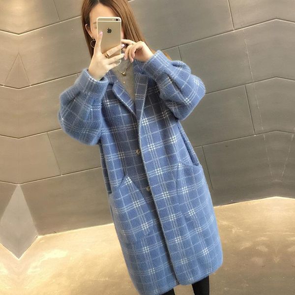 women's fur & faux 2021 fashion mink coats autumn and winter jacket loose large size long knit cardigan coat female thickening, Black
women's fur & faux 2021 fashion mink coats autumn and winter jacket loose large size long knit cardigan coat female thickening, Black
