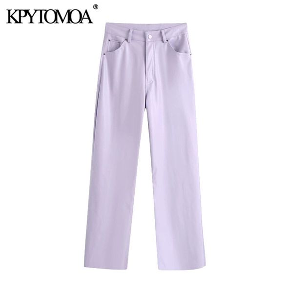 women chic fashion faux leather wide leg pants vintage high waist zipper fly pockets female trousers mujer 210420, Black;white
women chic fashion faux leather wide leg pants vintage high waist zipper fly pockets female trousers mujer 210420, Black;white