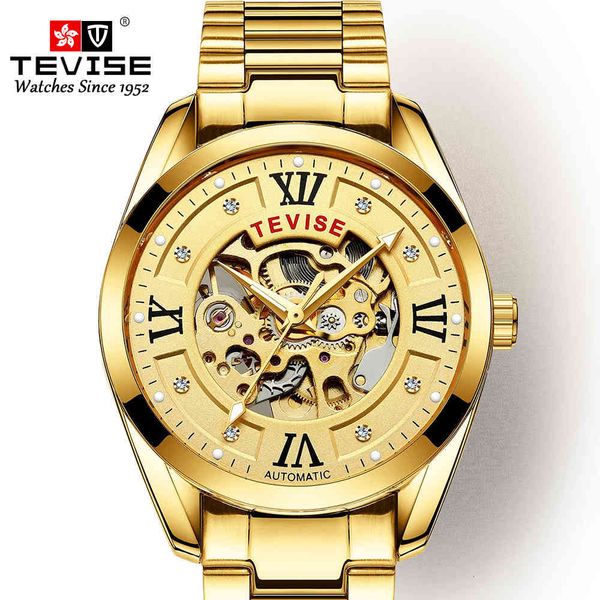 watch swiss tevise tewis mechanical men's hollow out waterproof automatic steel band, Slivery;brown
watch swiss tevise tewis mechanical men's hollow out waterproof automatic steel band, Slivery;brown
