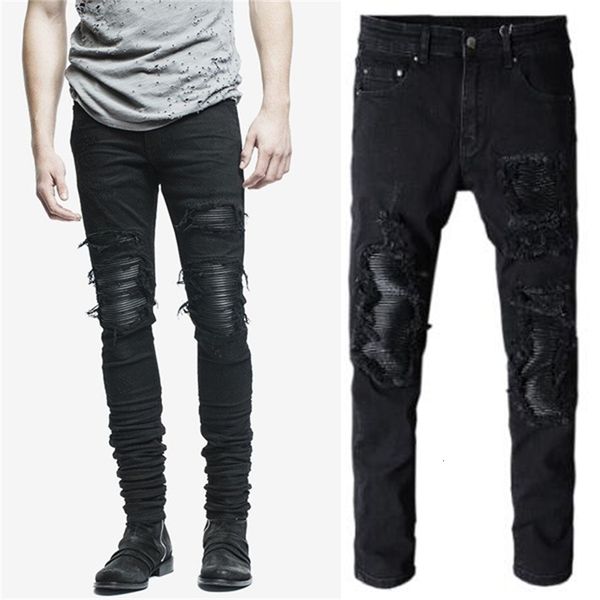 Leather Patch Black Jeans Man 2020 Night Club Skinny Fitness Denim Cotton Trousers For Young Guy, Blue
Leather Patch Black Jeans Man 2020 Night Club Skinny Fitness Denim Cotton Trousers For Young Guy, Blue