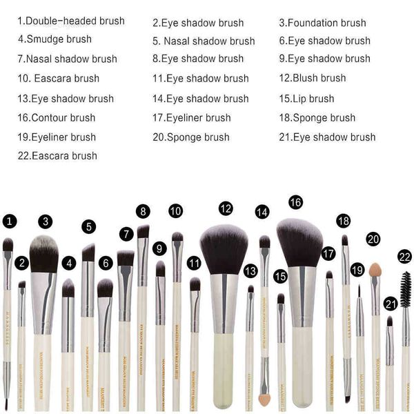 2022maange beauty makeup 22pcs brushes set cosmetic foundation powder blush eye shadow lip blend make up brush tool kit q0522
2022maange beauty makeup 22pcs brushes set cosmetic foundation powder blush eye shadow lip blend make up brush tool kit q0522