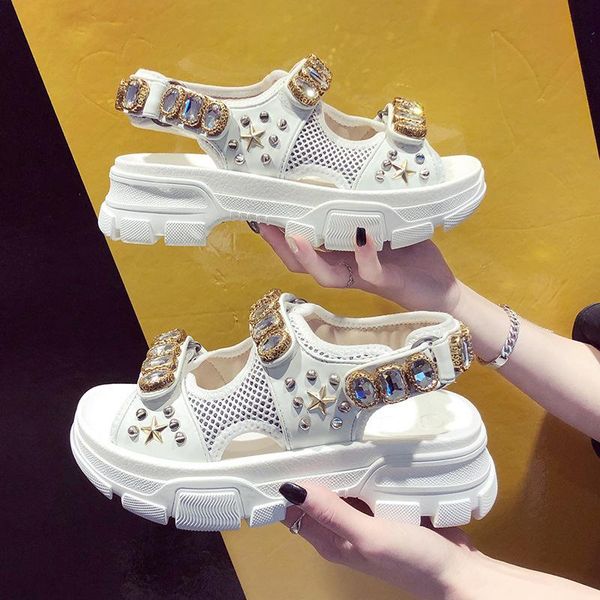 rhinestone rivet magic with thick muffin sandals leisure time women's shoes beach woman, Black
rhinestone rivet magic with thick muffin sandals leisure time women's shoes beach woman, Black