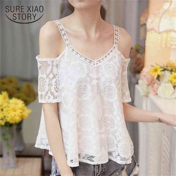 women's clothing summer fashion v collar strapless women short sleeve hollow lace blouse loose blusas 0120 30 210506, White
women's clothing summer fashion v collar strapless women short sleeve hollow lace blouse loose blusas 0120 30 210506, White
