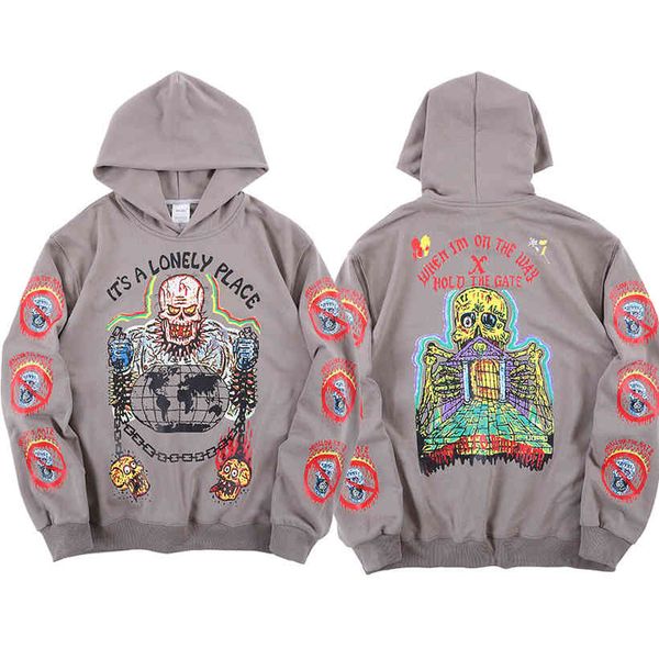 men's hoodies & sweatshirts kanye west skull hoodie hip hop graffiti sweater pullover, Black
men's hoodies & sweatshirts kanye west skull hoodie hip hop graffiti sweater pullover, Black
