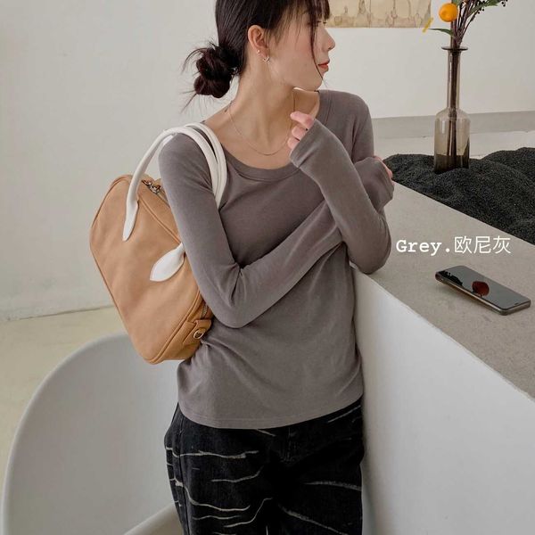 base 2021 autumn coat for women du xiaozhai thin solid color casual loose v-neck long sleeve t-shirt, White
base 2021 autumn coat for women du xiaozhai thin solid color casual loose v-neck long sleeve t-shirt, White