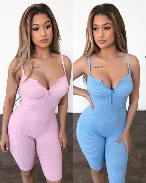 fitness active wear women rompers v neck front zipper elastic sleeveless strap bodycon solid bodysuit sport trousers, Black;white
fitness active wear women rompers v neck front zipper elastic sleeveless strap bodycon solid bodysuit sport trousers, Black;white