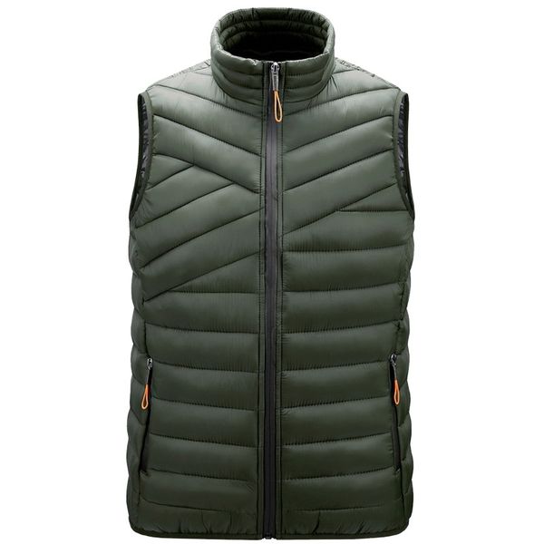 autumn and winter coat line men's warm vest sleeveless stand collar light down cotton flow, Black
autumn and winter coat line men's warm vest sleeveless stand collar light down cotton flow, Black