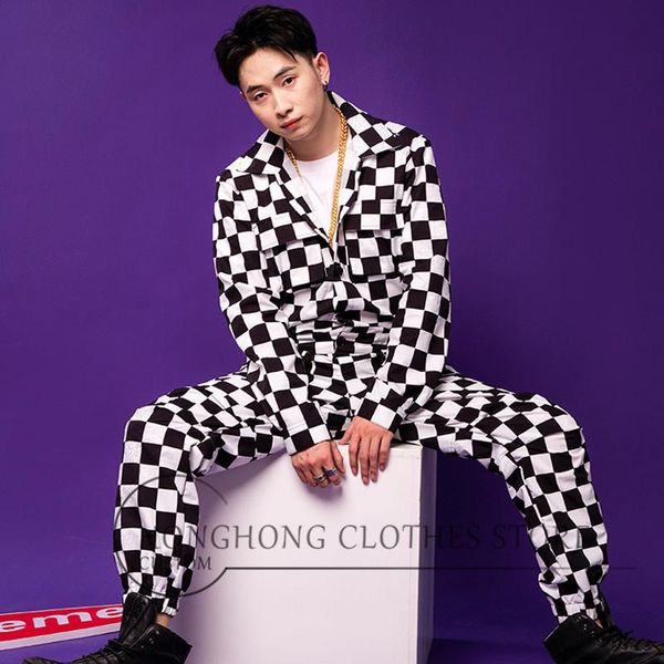 the design for men's black and white checkered jumpsuit plus overalls hip-hop s-6xl pants
the design for men's black and white checkered jumpsuit plus overalls hip-hop s-6xl pants