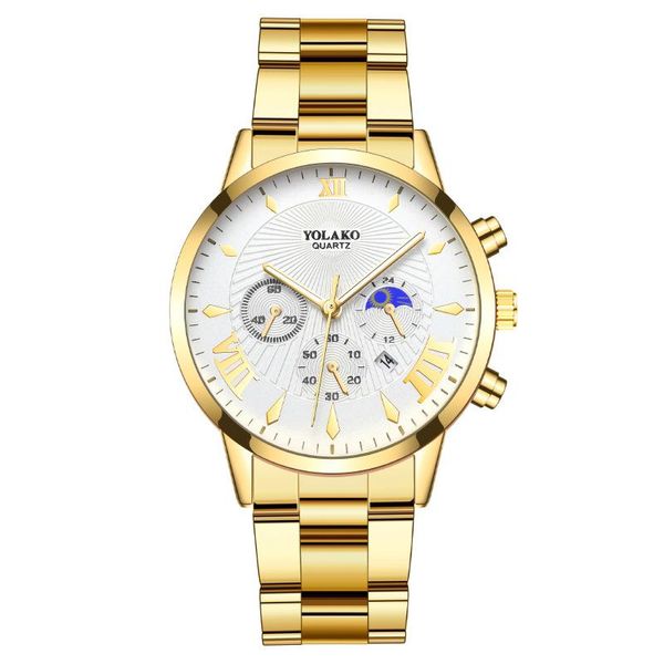 wristwatches luxury mens wrist watch waterproof business three-eye gold stainless steel strap calendar digital men's quartz for men, Slivery;brown
wristwatches luxury mens wrist watch waterproof business three-eye gold stainless steel strap calendar digital men's quartz for men, Slivery;brown